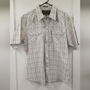 Los Altos Boots Western Snap Shirt Plaid Embroidered Cowboy Rodeo XL See Pics